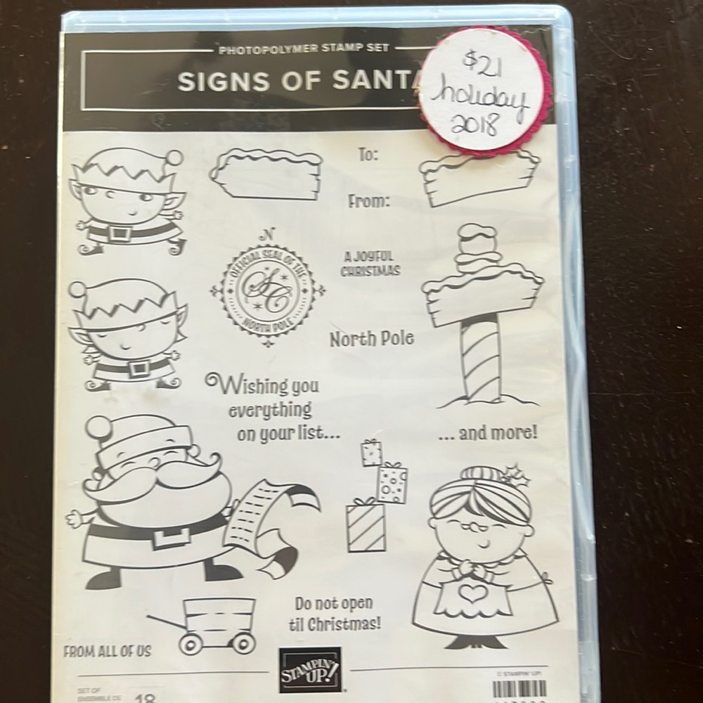 Stampin Up Stamp Set Signs of Santa Stamp Set
